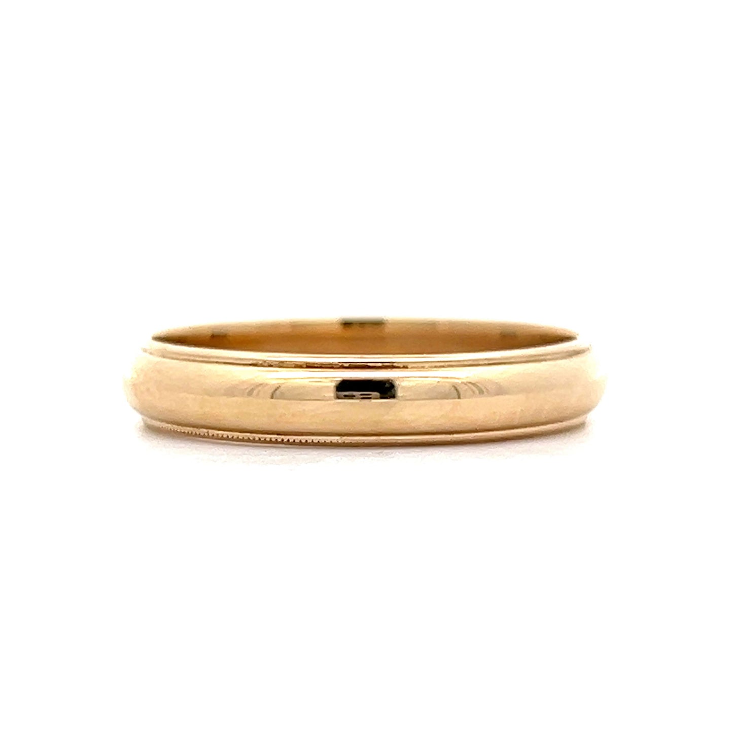 Vintage 1960's Mens Milgrain Band in 14k Yellow Gold