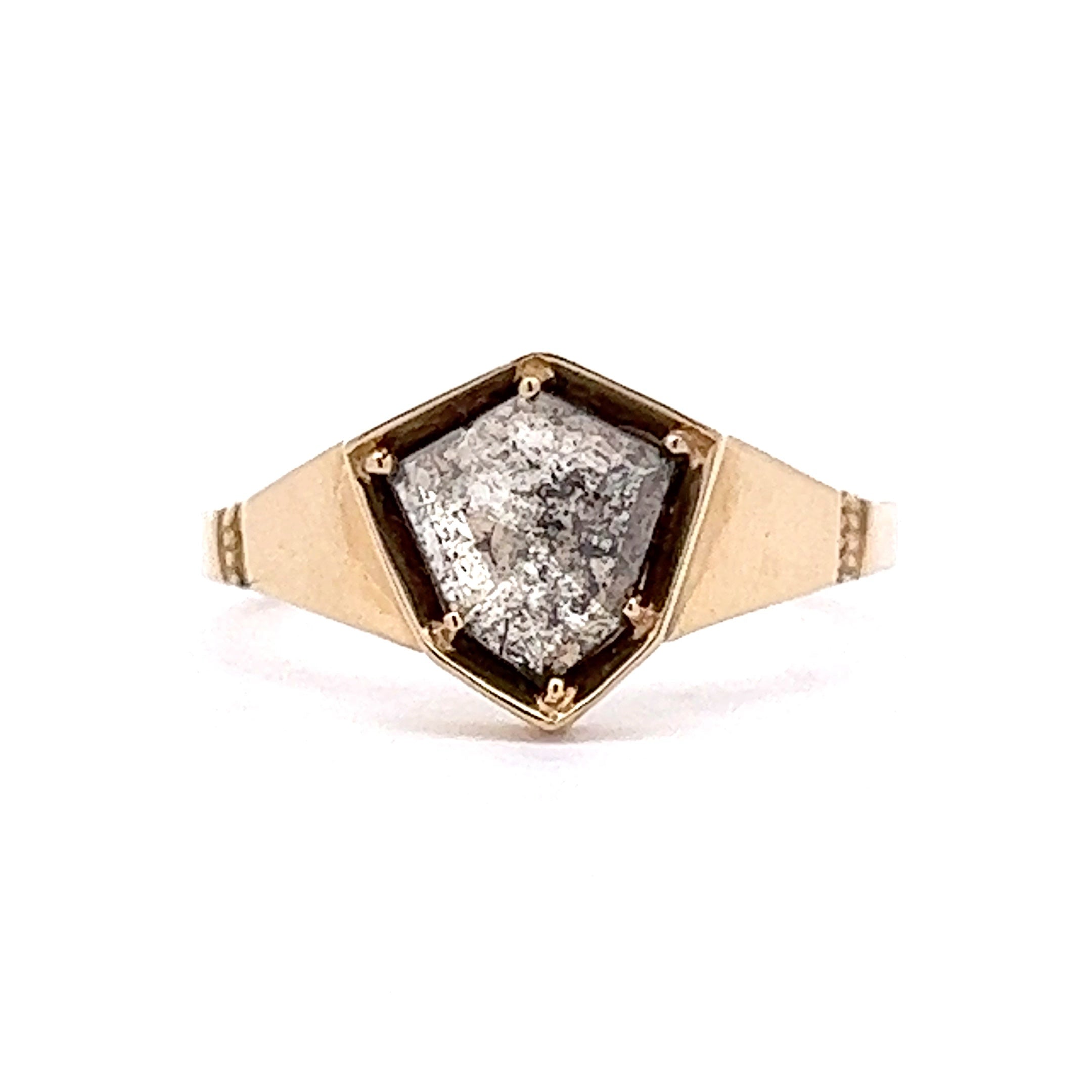 Shield cut diamond on sale ring