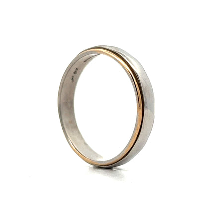 Men's 5mm Wavy Two-Tone Wedding Band in 14k