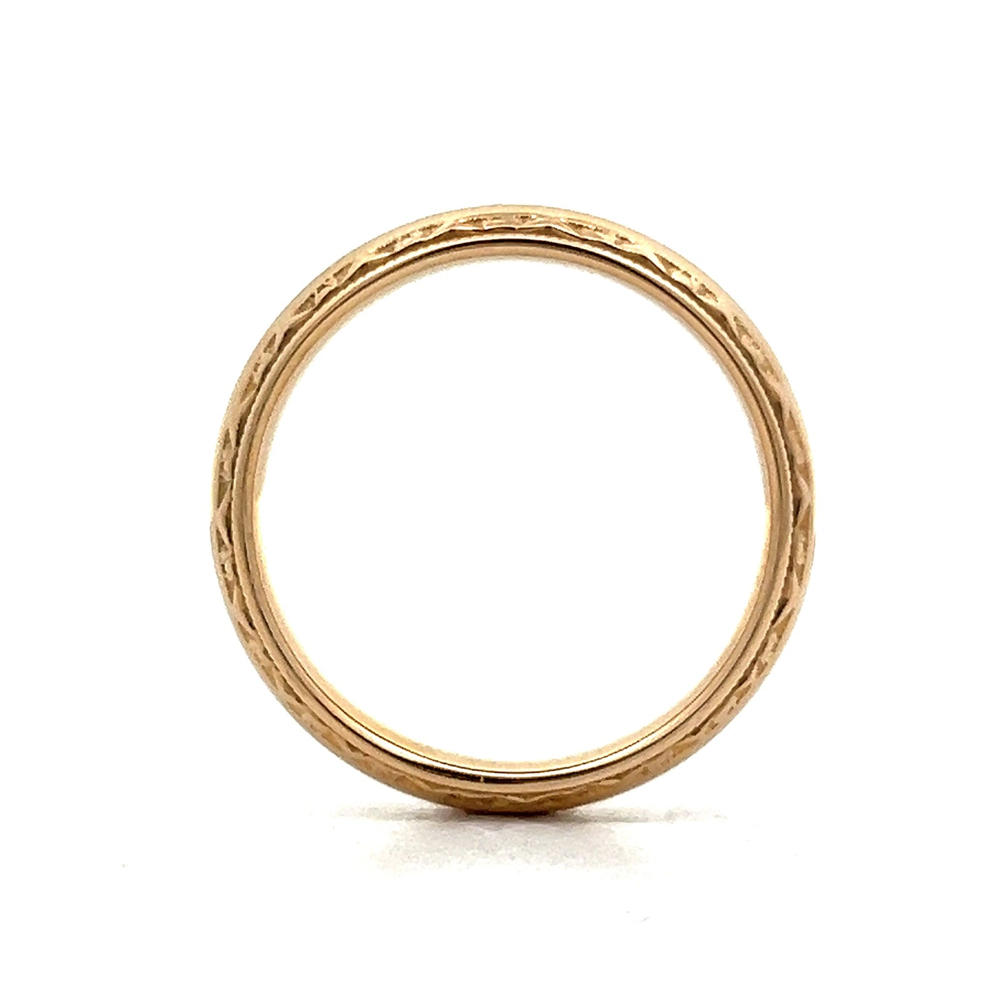 5mm Men's Vintage Mid-Century Wedding Band in 14k