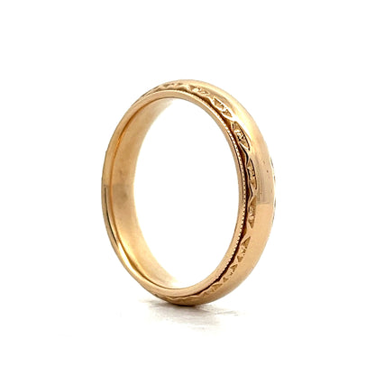 5mm Men's Vintage Mid-Century Wedding Band in 14k