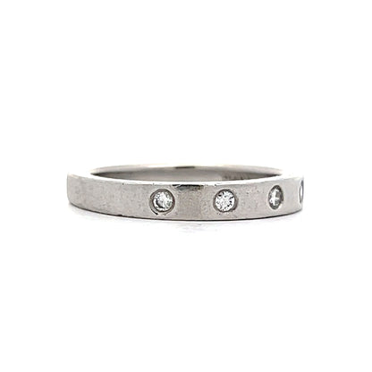 .10 Flush Set Diamond Wedding Band in Platinum