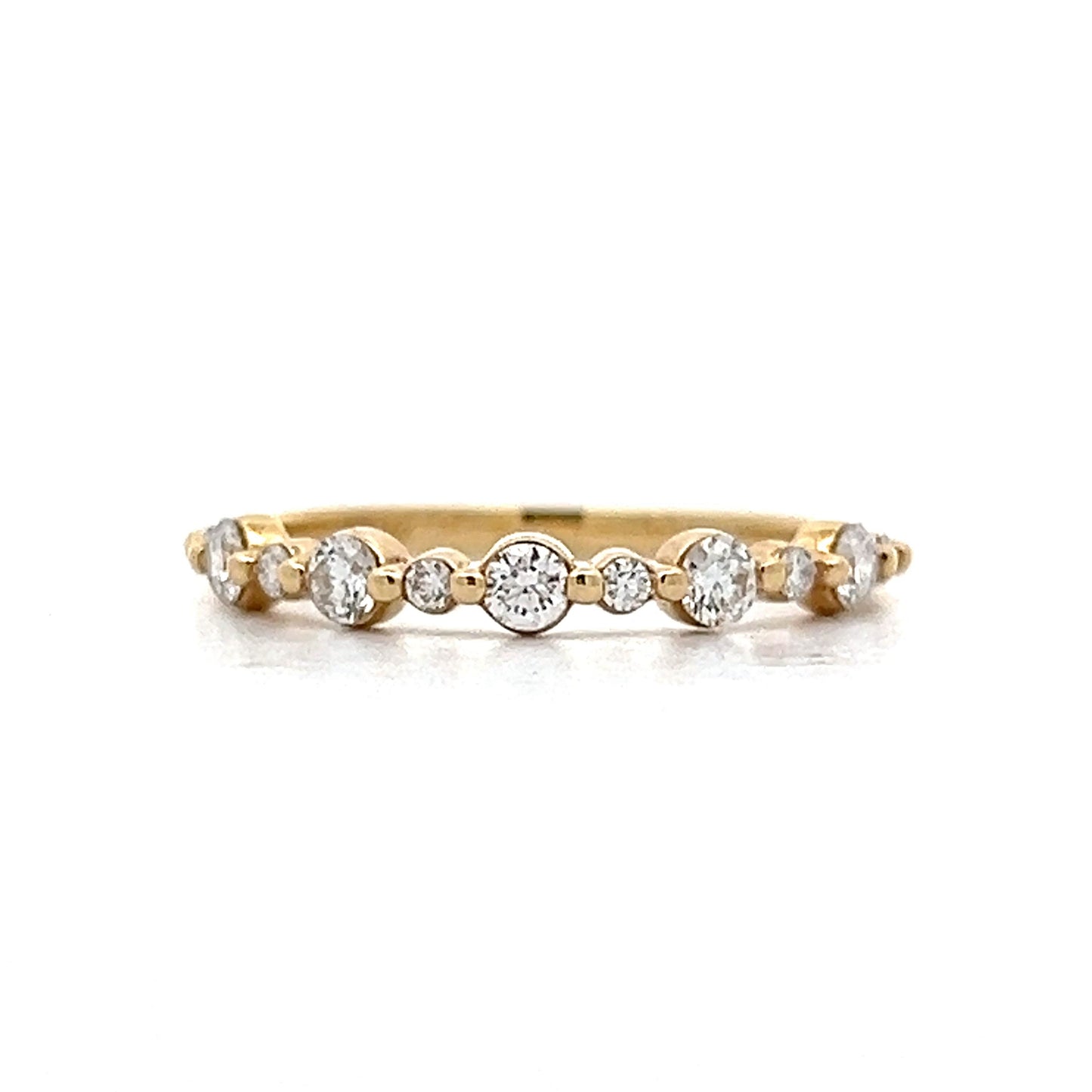 .35 Round Diamond Stacking Wedding Band in Yellow Gold