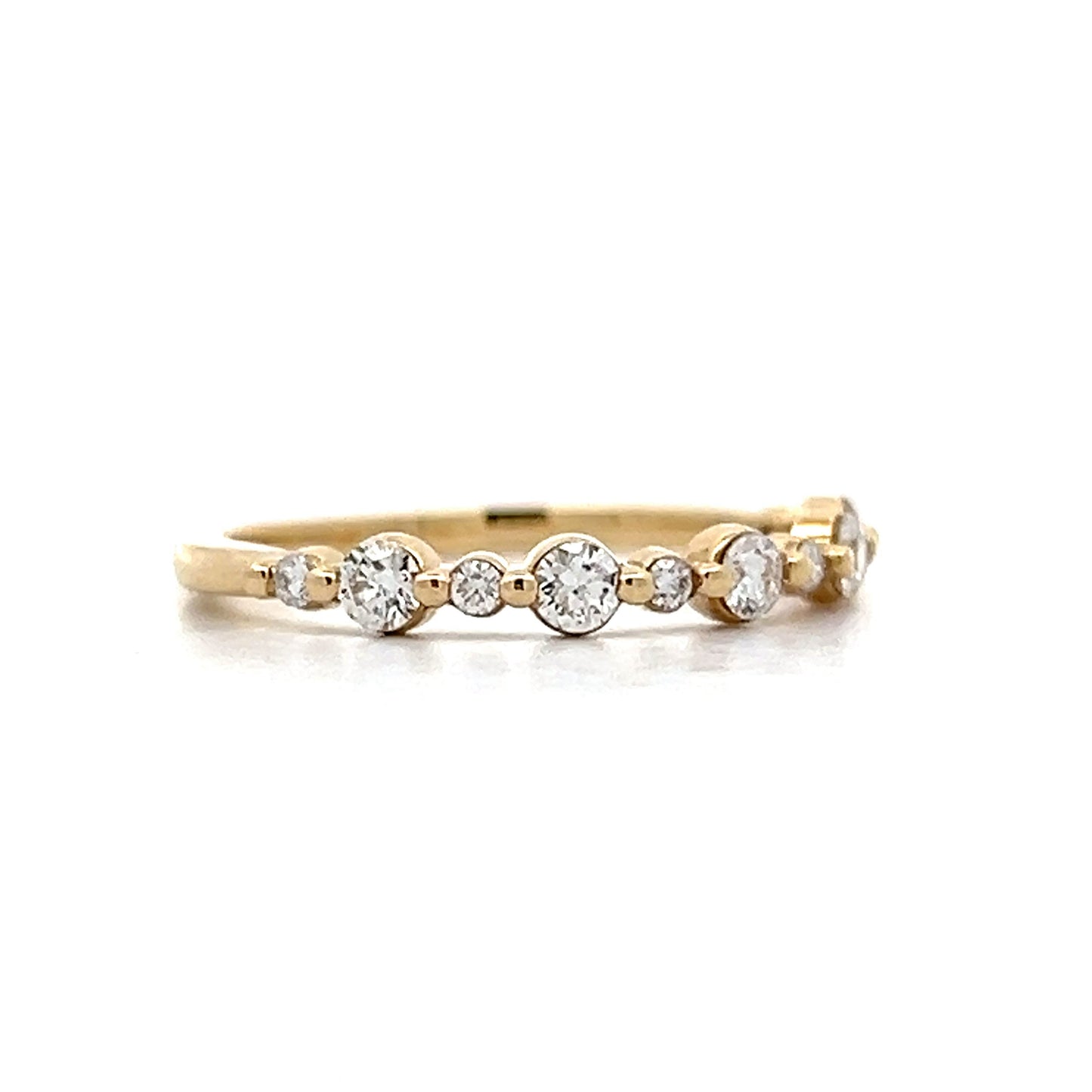 .35 Round Diamond Stacking Wedding Band in Yellow Gold