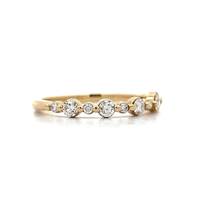 .35 Round Diamond Stacking Wedding Band in Yellow Gold