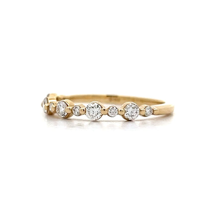 .35 Round Diamond Stacking Wedding Band in Yellow Gold