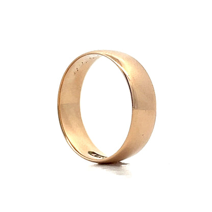 Antique Victorian Wide Wedding Band in 14k Yellow Gold