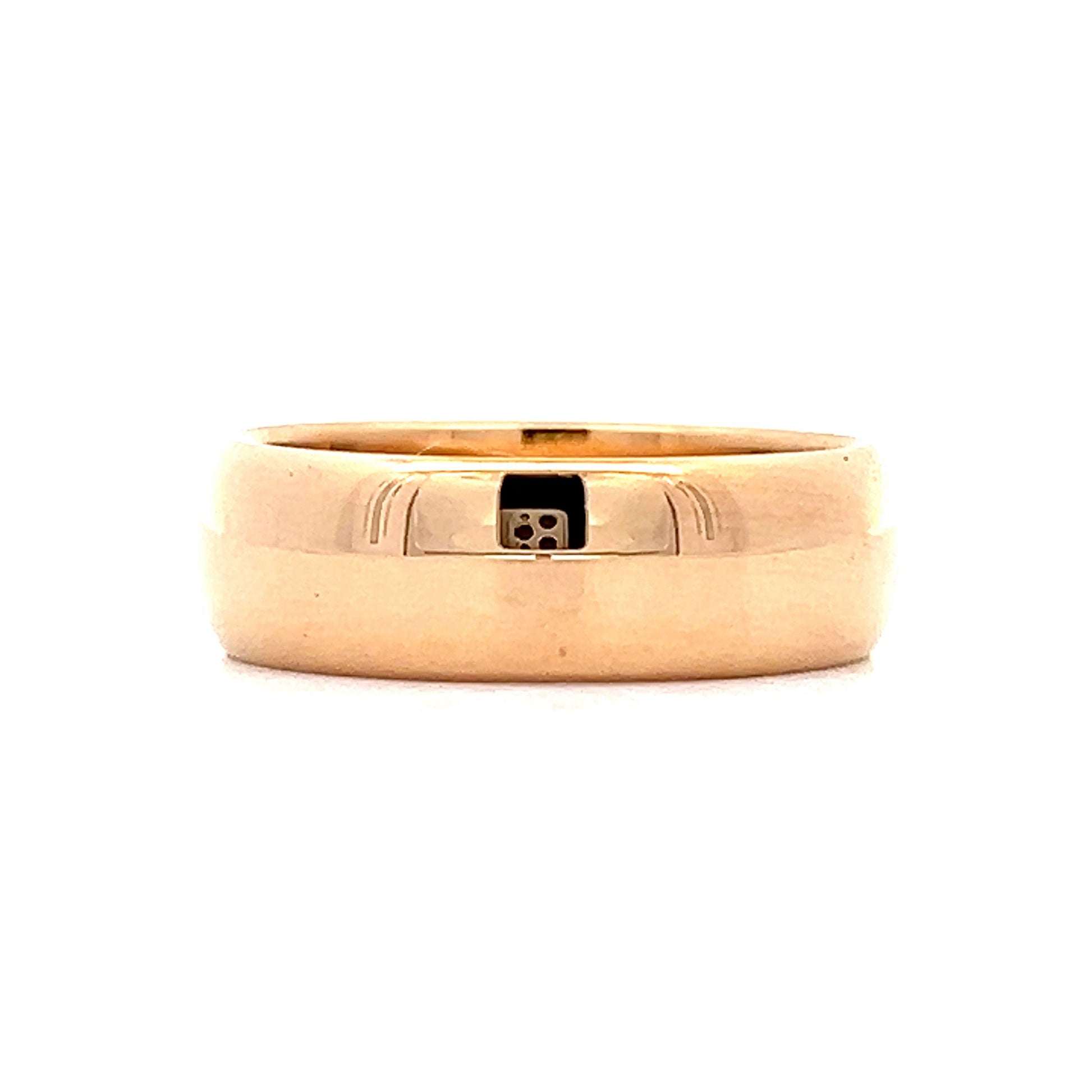 6mm Antique Art Deco Wedding Band in 14k Yellow Gold