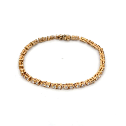 2.30 Diamond Tennis Bracelet in 14k Yellow Gold