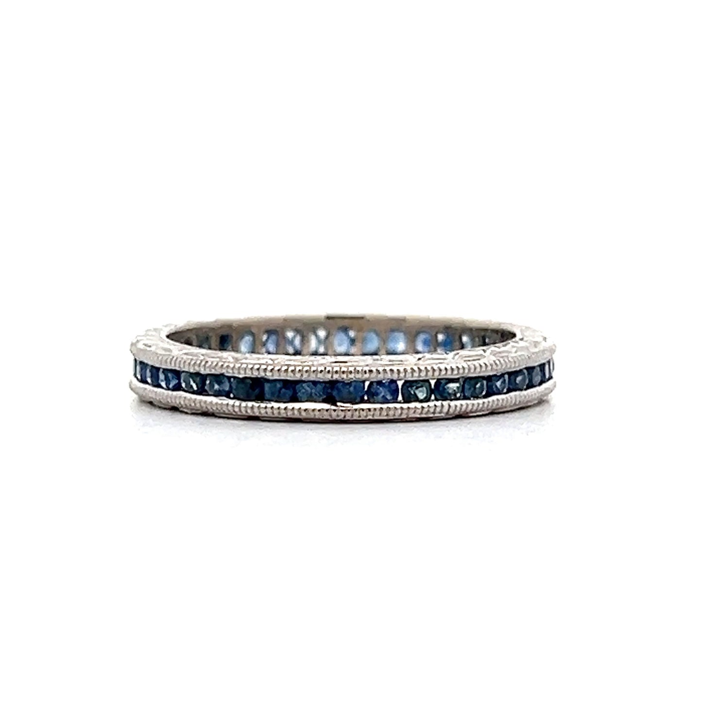 .61 Blue Sapphire Eternity Channel Set Band in White Gold