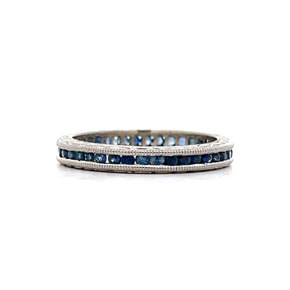 .61 Blue Sapphire Eternity Channel Set Band in White Gold