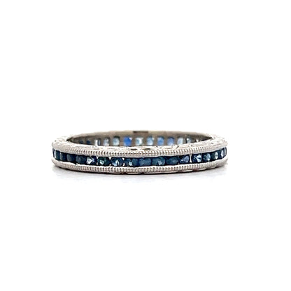 .61 Blue Sapphire Eternity Channel Set Band in White Gold