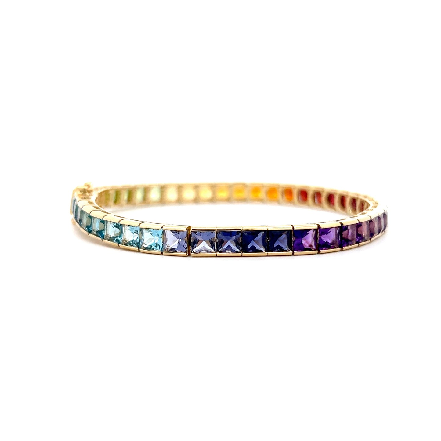 14.70 Rainbow Multi-Gemstone Bracelet in 18k Yellow Gold