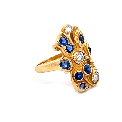 .56 Sapphire & Diamond Cocktail Ring in 18k