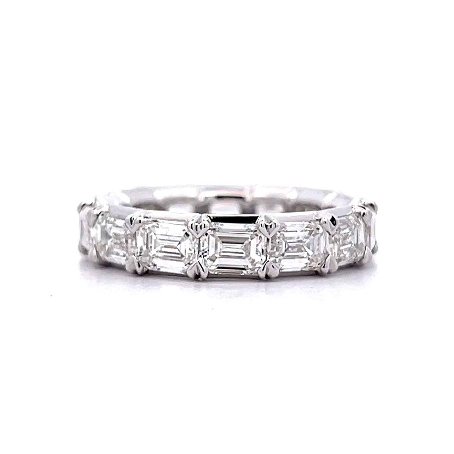 5.64 Emerald Cut Diamond Eternity Band in 18k White Gold