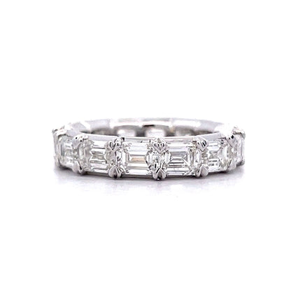 5.64 Emerald Cut Diamond Eternity Band in 18k White Gold