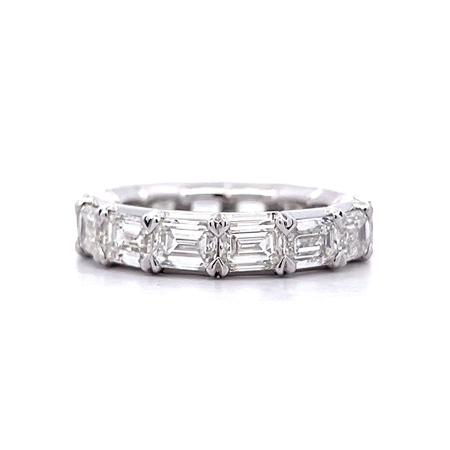 5.64 Emerald Cut Diamond Eternity Band in 18k White Gold