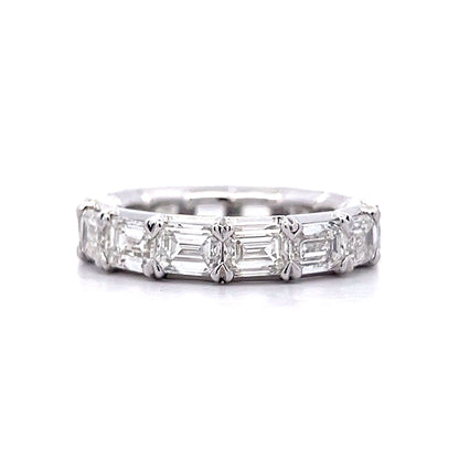 5.64 Emerald Cut Diamond Eternity Band in 18k White Gold