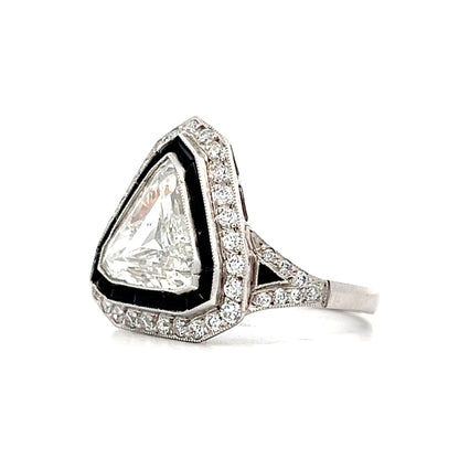 2.42 Trillion Cut Diamond Cocktail Ring in Platinum