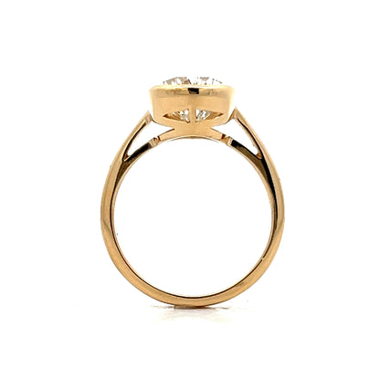 3.49 Pear Cut Diamond Engagement Ring in 14k Yellow Gold