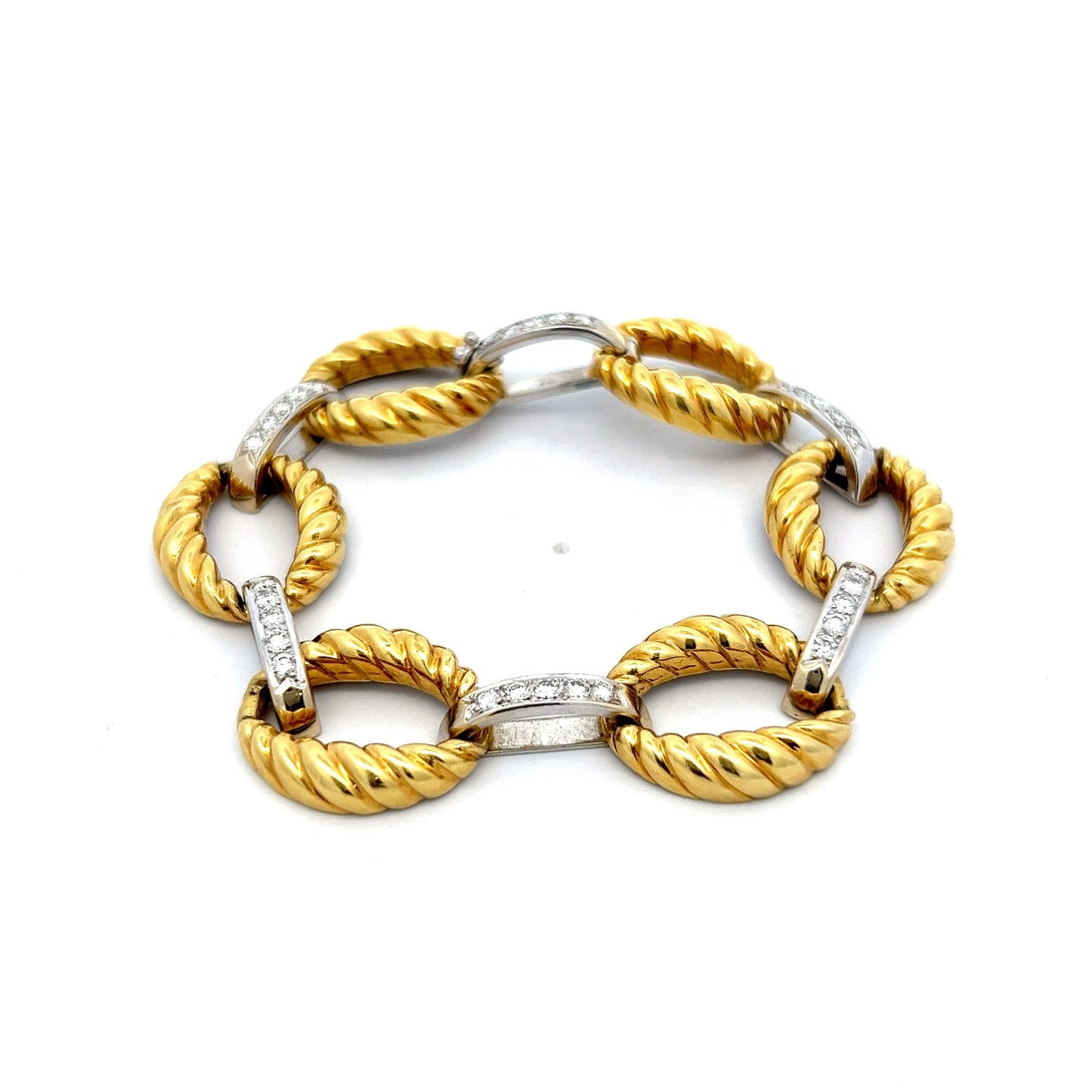 1.20 Cellino Chunky Bracelet in 18k Yellow & White Gold