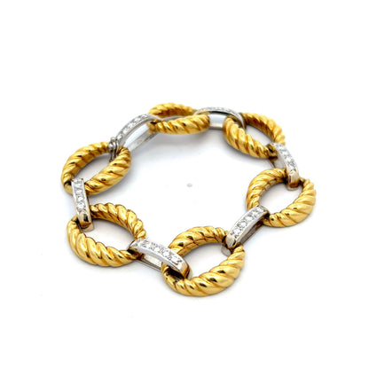 1.20 Cellino Chunky Bracelet in 18k Yellow & White Gold