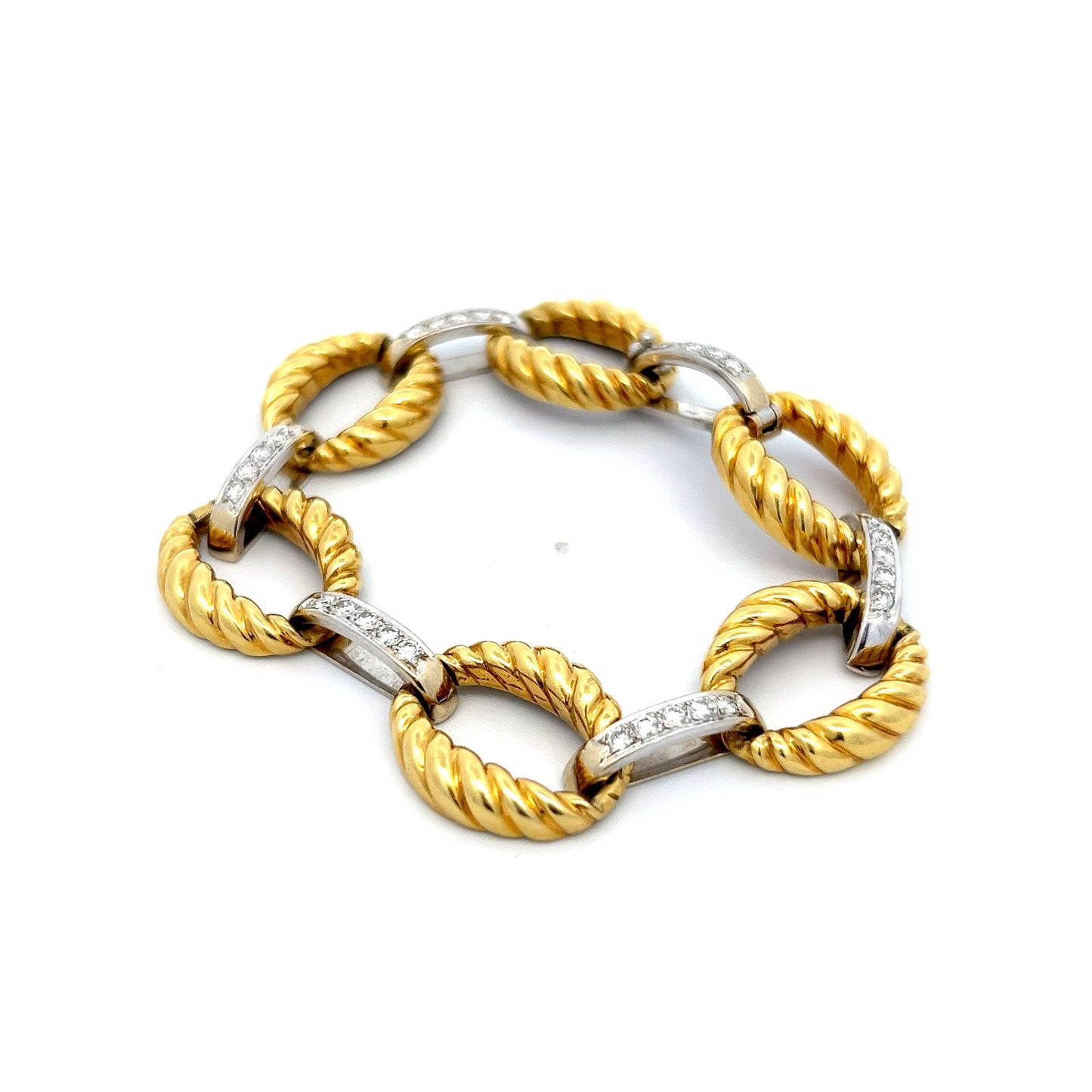 1.20 Cellino Chunky Bracelet in 18k Yellow & White Gold