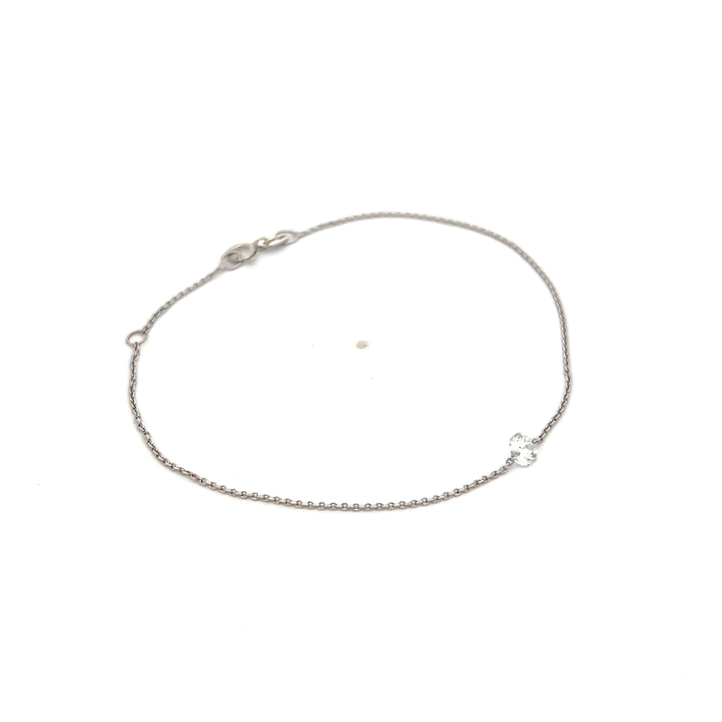 .25 Floating Diamond Bracelet in 18k White Gold