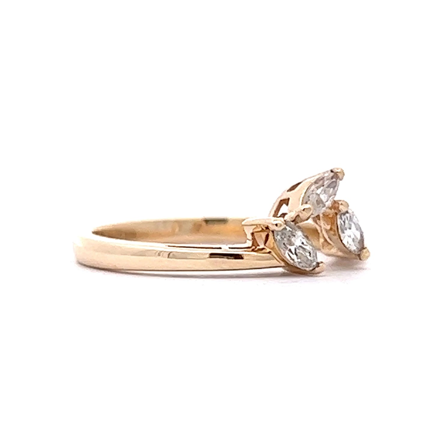 .33 Marquise Diamond Wedding Band in 14k Yellow Gold