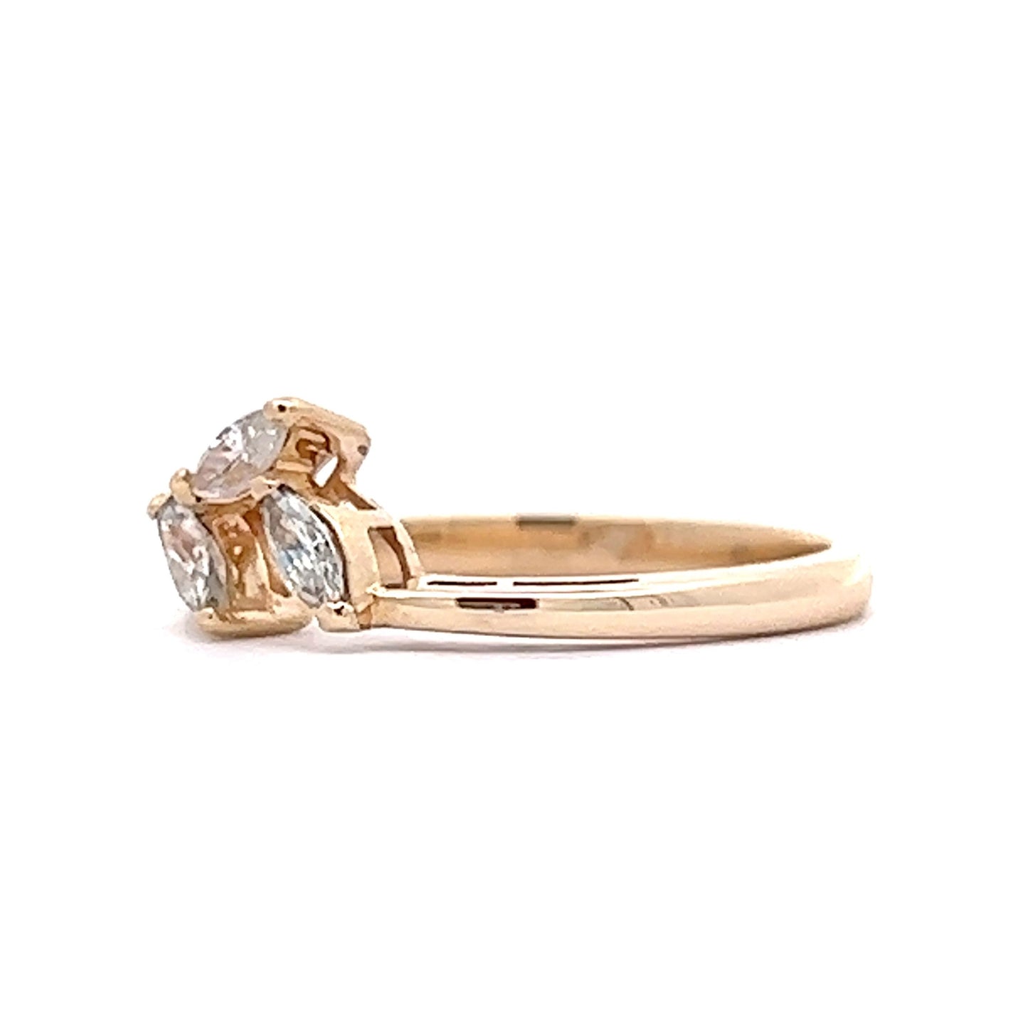 .33 Marquise Diamond Wedding Band in 14k Yellow Gold