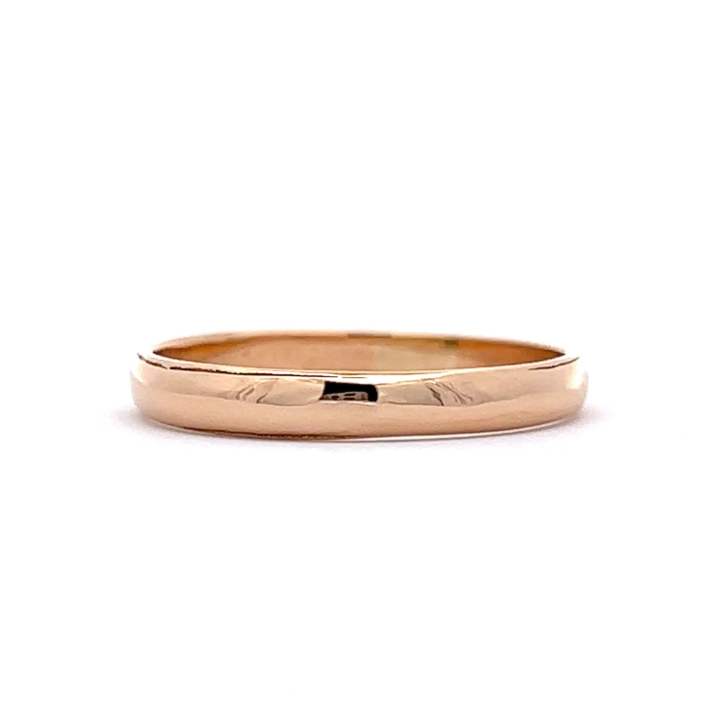 Vintage Retro Men's Wedding Band in 14k Yellow Gold