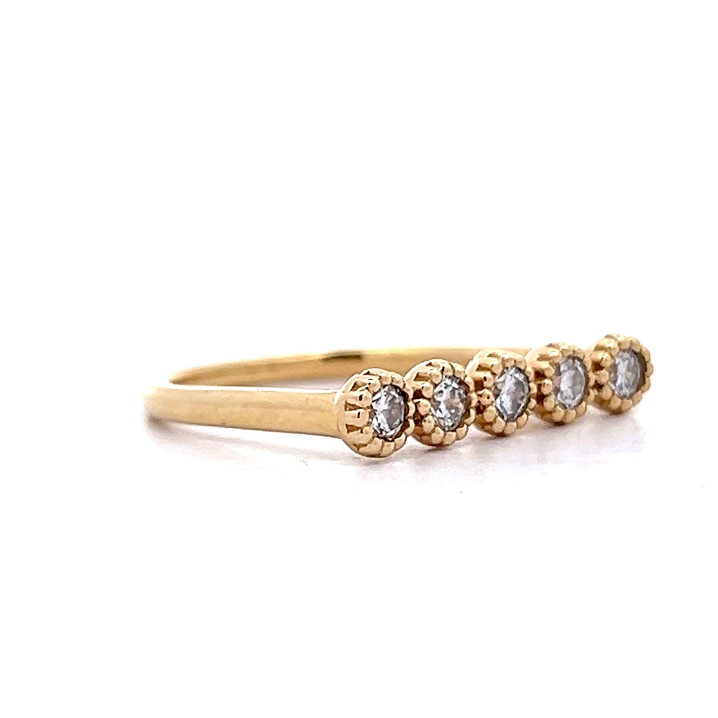 .40 Five Diamond Stackable Ring in 14k Yellow Gold