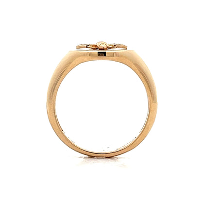 .02 Bumblebee Signet Ring in 14k Yellow Gold