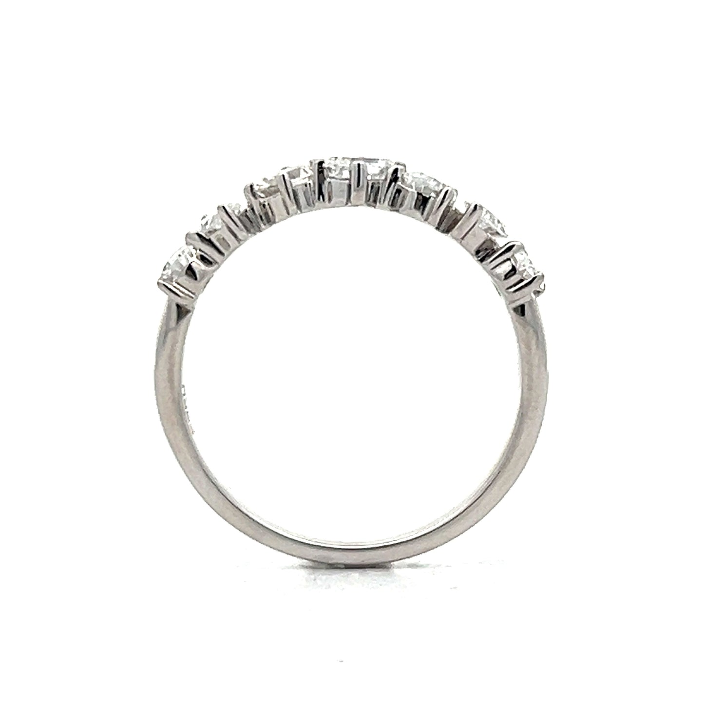 1.06 Mixed Cut Diamond Band in 14k White Gold