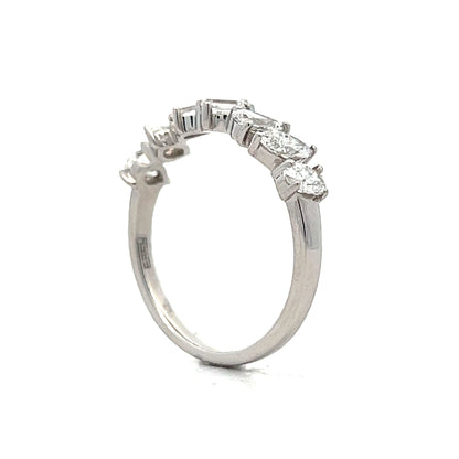 1.06 Mixed Cut Diamond Band in 14k White Gold