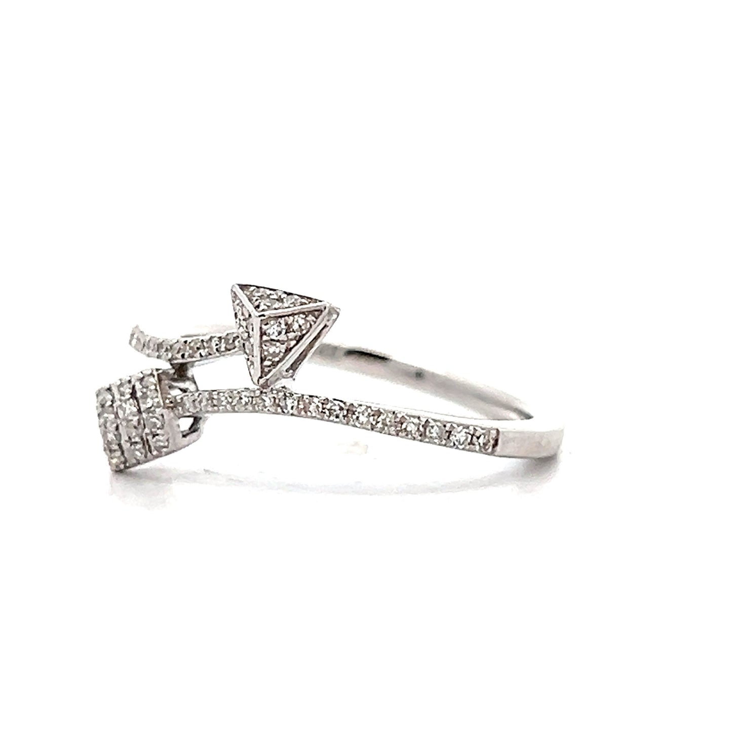 .18 Arrow Wrap Diamond Ring in 14k White Gold