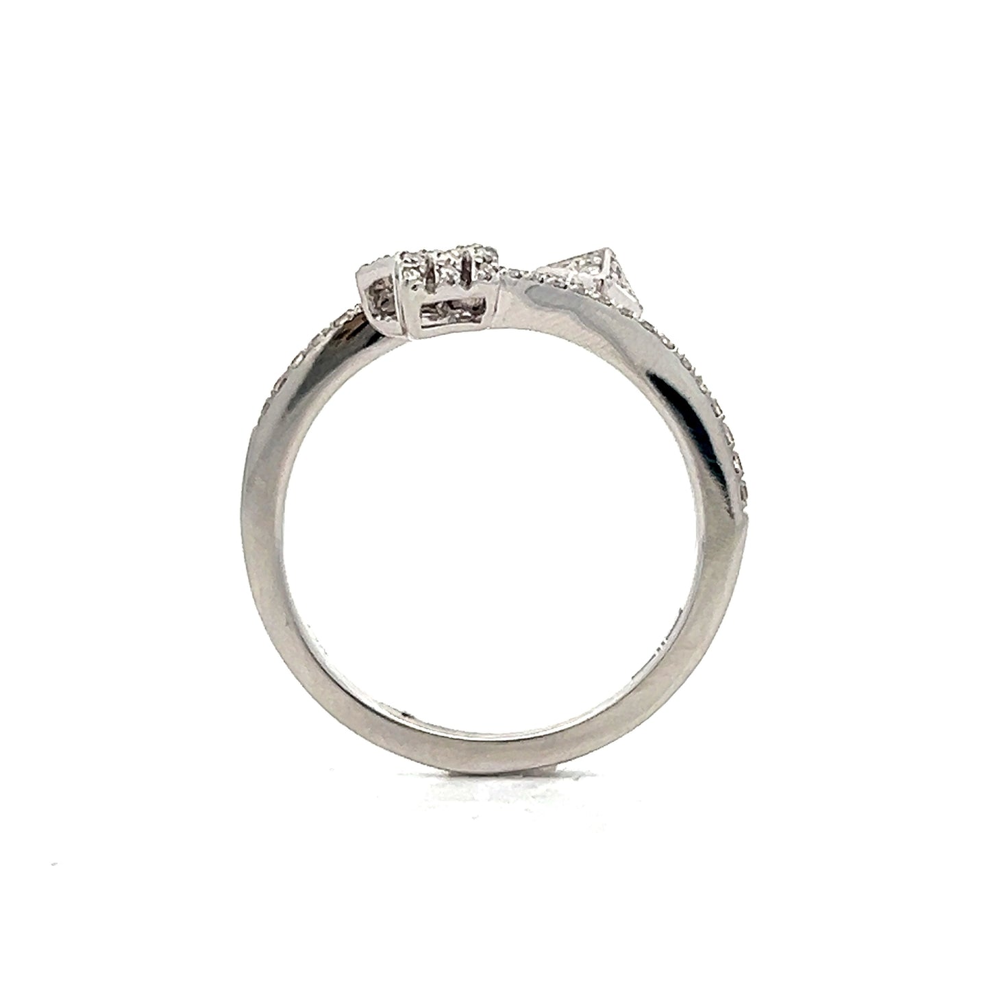 .18 Arrow Wrap Diamond Ring in 14k White Gold