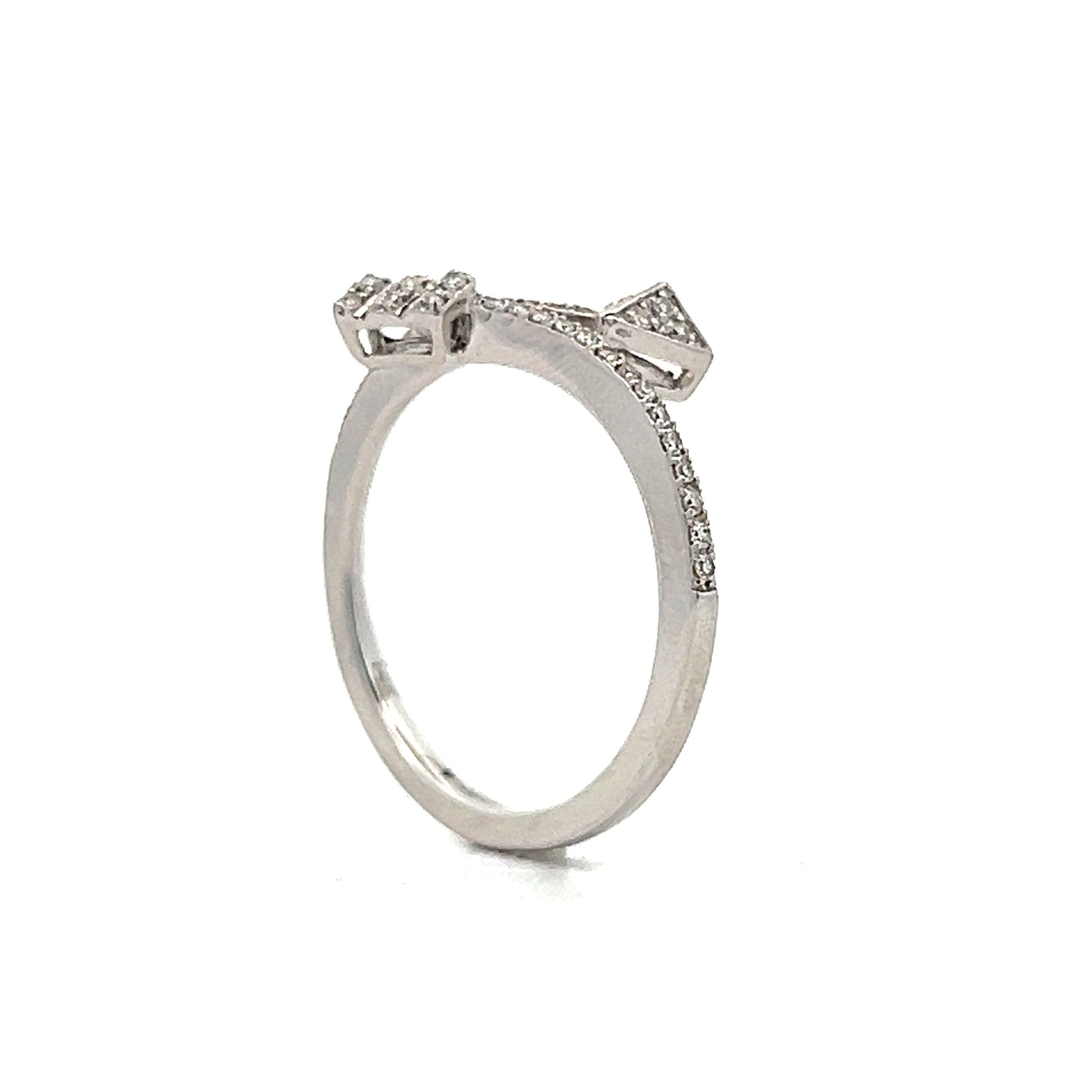 .18 Arrow Wrap Diamond Ring in 14k White Gold