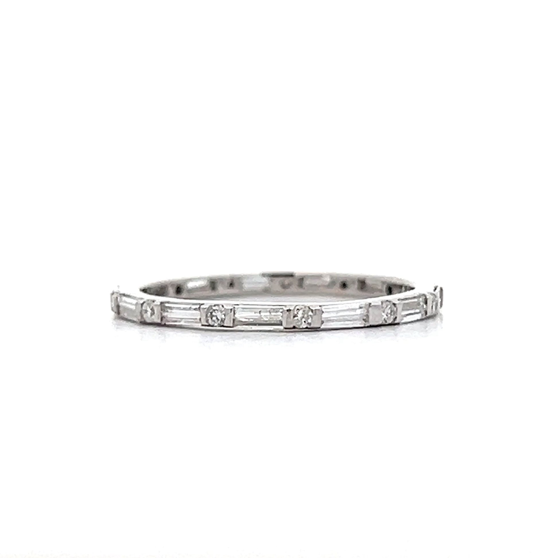 .37 Baguette & Round Diamond Eternity Band in 18k