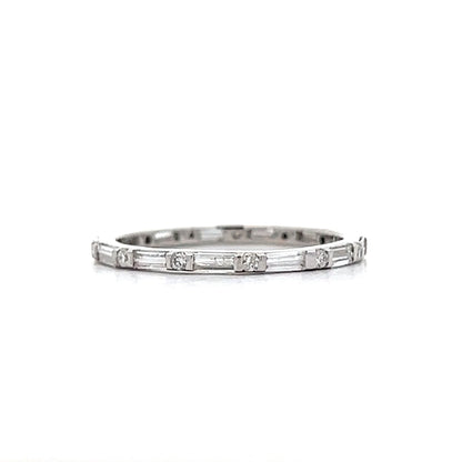 .37 Baguette & Round Diamond Eternity Band in 18k