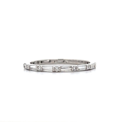 .37 Baguette & Round Diamond Eternity Band in 18k