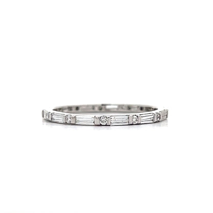 .37 Baguette & Round Diamond Eternity Band in 18k