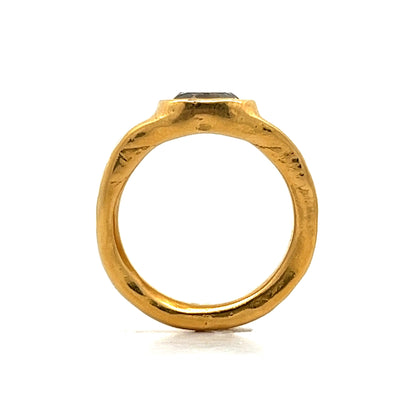 1.50 Minimalist Engagement Ring in 22k Yellow Gold