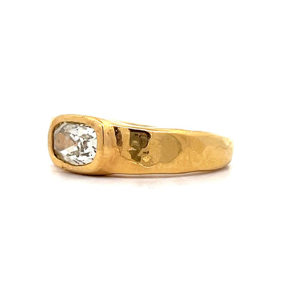 1.50 Minimalist Engagement Ring in 22k Yellow Gold