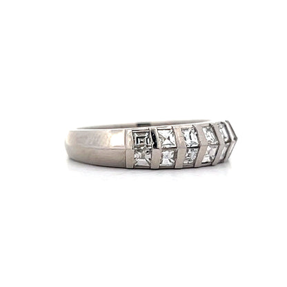 1.00 Asscher Cut Diamond Stacking Band in Platinum