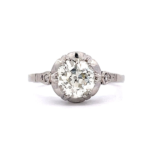 1.63 Vintage Art Deco Engagement Ring in Platinum