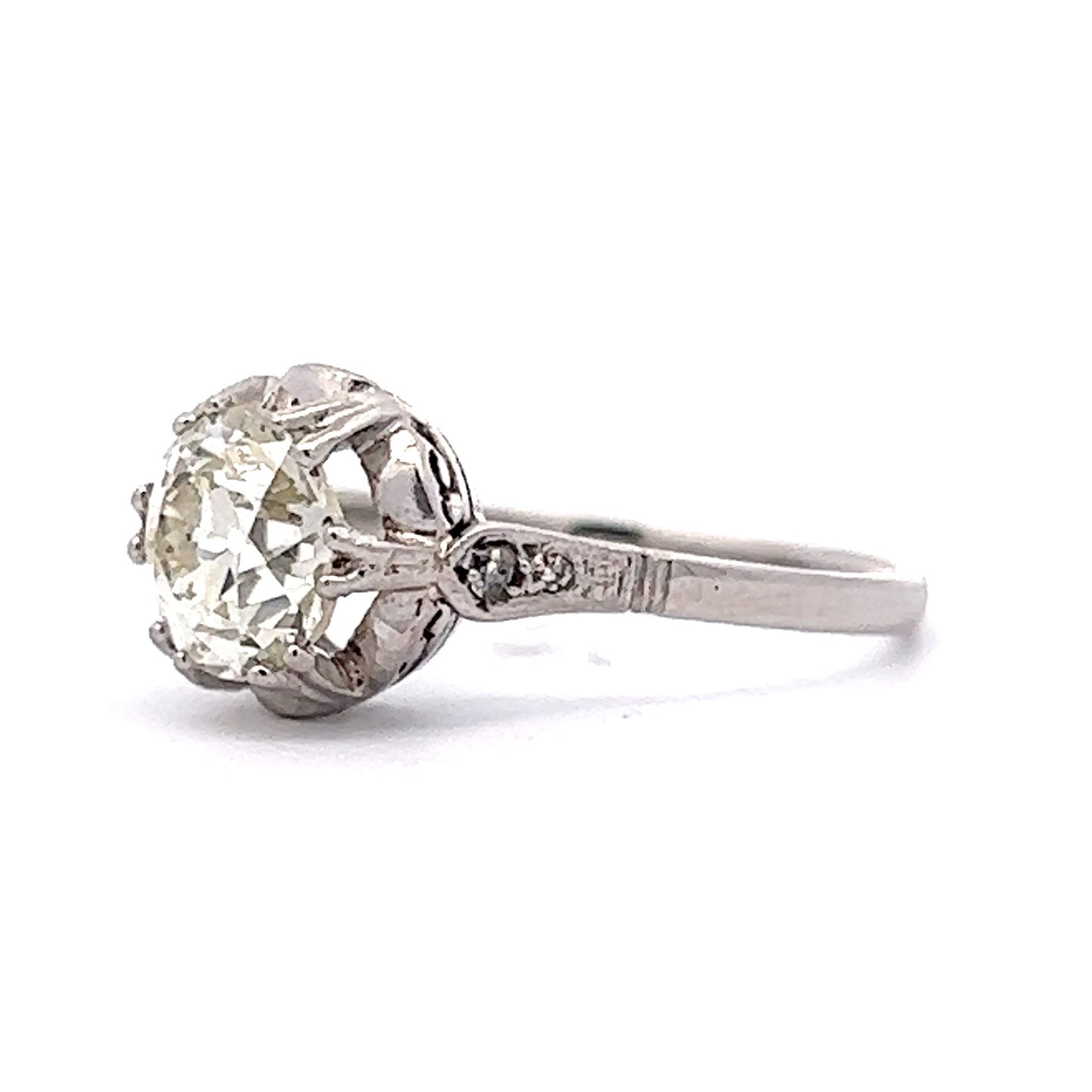 1.63 Vintage Art Deco Engagement Ring in Platinum