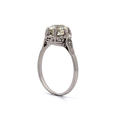 1.63 Vintage Art Deco Engagement Ring in Platinum