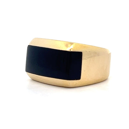 Di Modolo Men's Onyx Right Hand Ring in 18k Yellow Gold