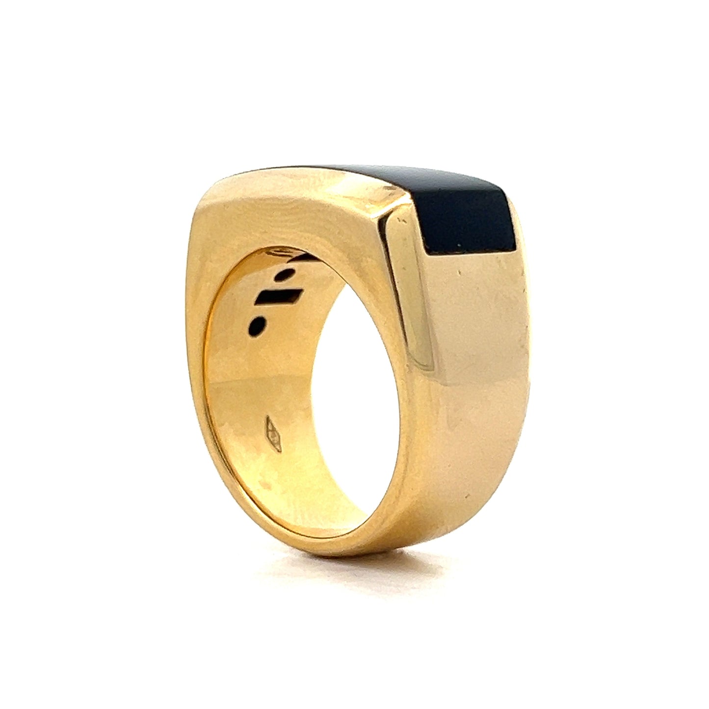 Di Modolo Men's Onyx Right Hand Ring in 18k Yellow Gold